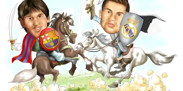 Caricatura Messi Ronaldo FOTO Vali Ivan