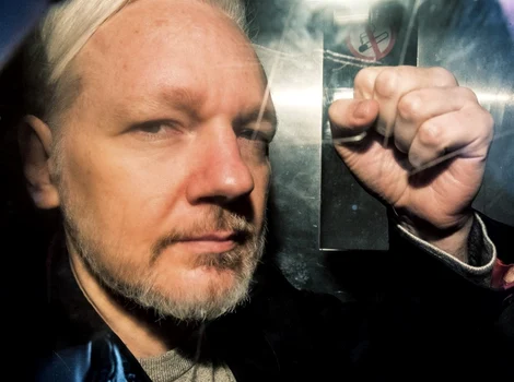 julian assange 2019 foto Daniel LEAL / AFP