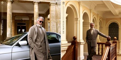 Pierce Brosnan în campania Armani & Kith Sursă Giorgio Armani Facebook