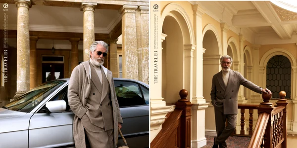 Pierce Brosnan în campania Armani & Kith Sursă Giorgio Armani Facebook