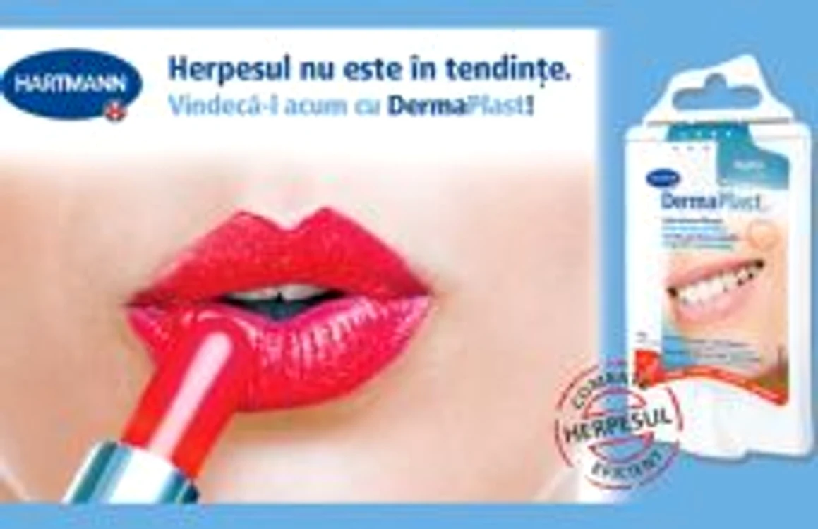 DermaPlast antiherpetic este foarte uşor de utilizat datorită formei ovale 