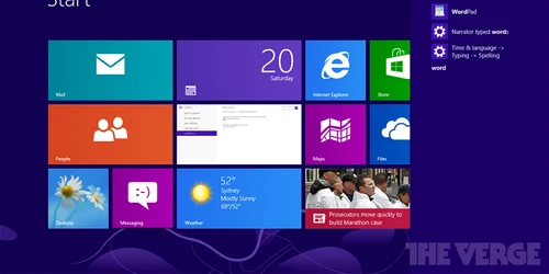 windows blue ecran principal foto the verge