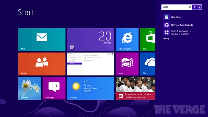 Windows Blue va menţine interfaţa introdusă odată cu Windows 8. FOTO The Verge