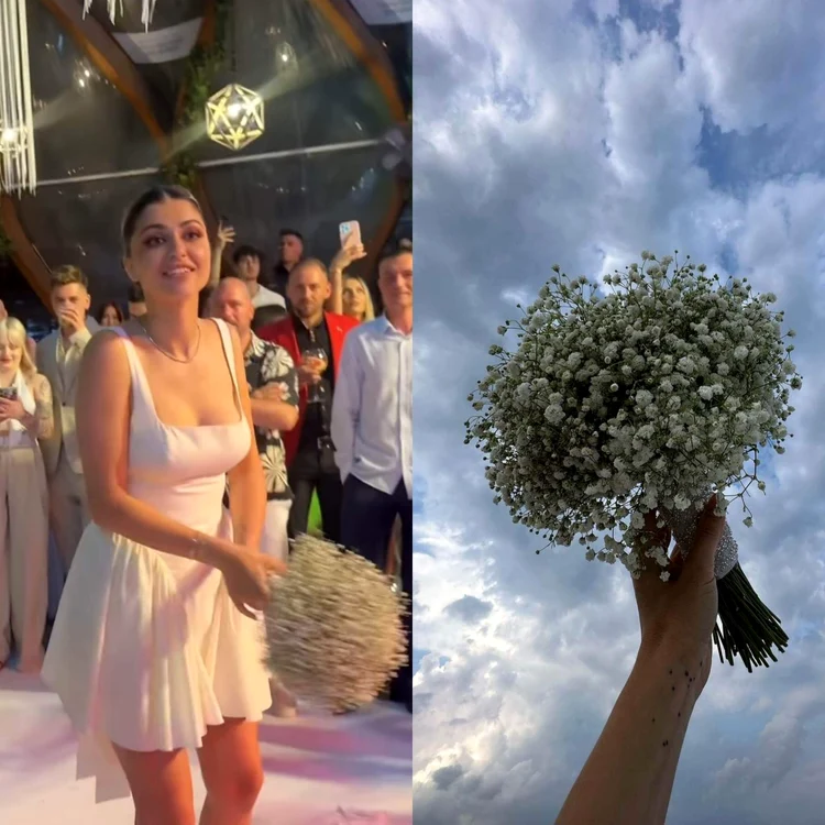 Jo nu se aștepta să prindă buchetul / foto: arhivă personală