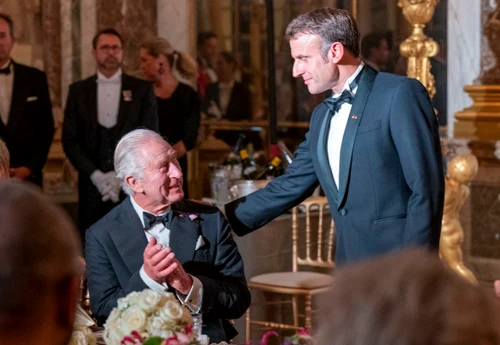 Regele Charles și Emmanuel Macron. FOTO: Getty Images