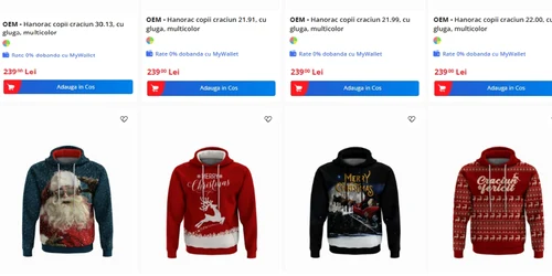 Cele mai spectaculoase hanorace festive, cadouri inspirate de Crăciun pentru copii Sursă eMAG jpg