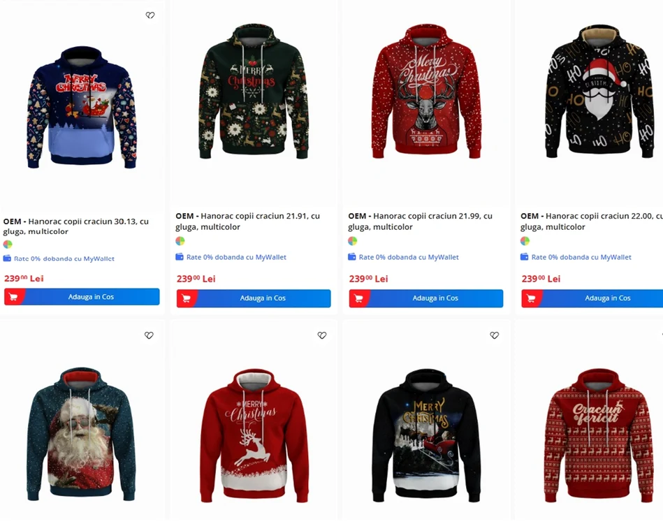 Colaj cu cele mai spectaculoase hanorace festive, cadouri inspirate de Crăciun pentru copii 