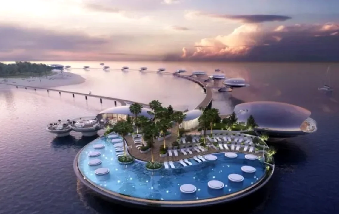 Primele imagini cu cel mai spectaculos hotel din lume. Foto: Faceboo/via The Sun/Killa Design