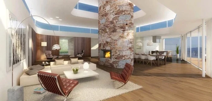 La fiecare etaj este o astfel de cameră de zi