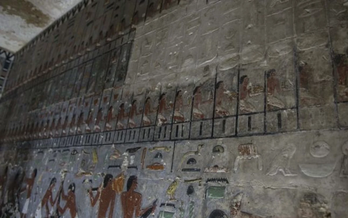 Pictură la situl arheologic Saqqara FOTO EPA-EFE