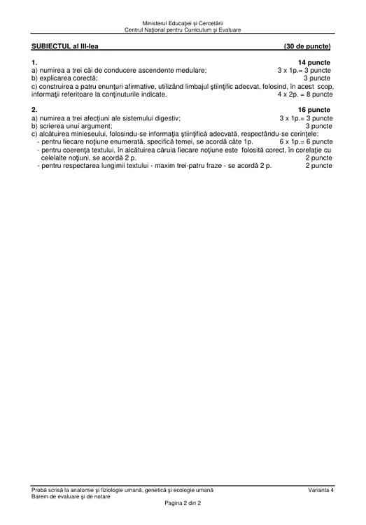 Bacalaureat 2025 - sesiunea de toamnă. Elevii au susținut proba la alegere a profilului. Subiecte și bareme de corectare 5 image