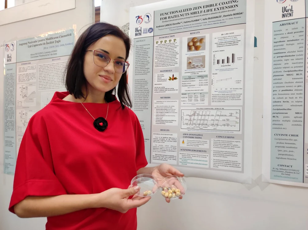 Andreea Dorofte, doctorandă la Facultatea de Științe și Ingineria Alimentelor FOTO: C. Mazilu