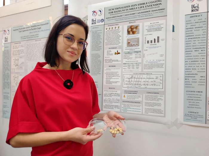 Andreea Dorofte, doctorandă la Facultatea de Științe și Ingineria Alimentelor FOTO: C. Mazilu
