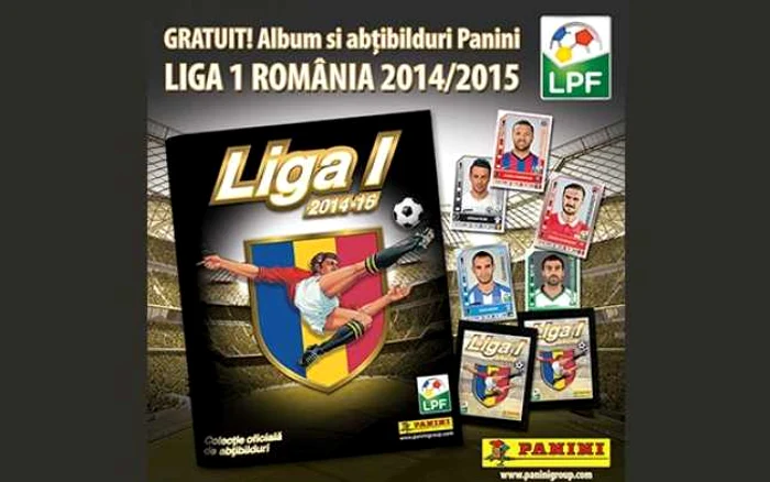 Albumul Panini dedicat campionatului românesc. FOTO: lpf.ro