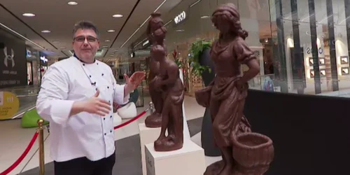 Câteva dintre statuile din ciocolată ce vor fi expuse la Galaţi FOTO Arhiva Adevărul
