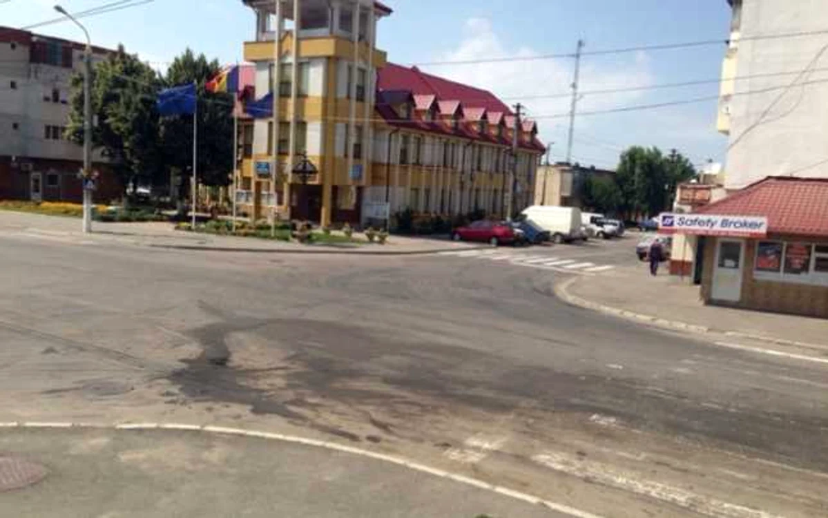 Intersecţia cu probleme FOTO Primăria Ianca