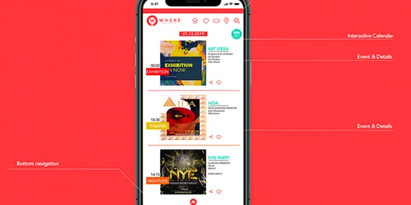 Where get social - aplicaţie evenimente creată de Cristian Mihai Pruiu din Constanţa