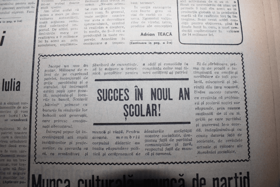 Cum era reflectată începerea școlii acum o jumătate de secol în presa brașoveană