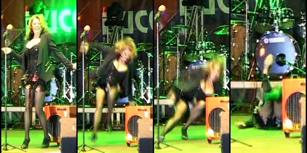 sandra cade pe scena suceava