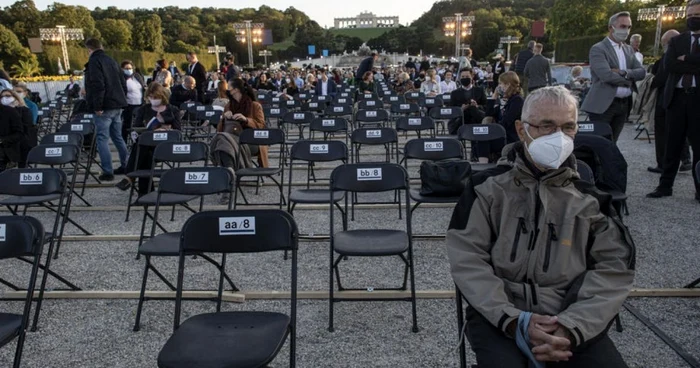 Viena: concert pe timp de pandemie FOTO EPA-EFE