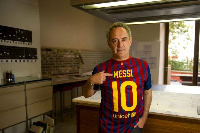 Ferran Adria (50 de ani) este unul dintre cei mai mari bucătari din lume şi un mare fan al lui Messi