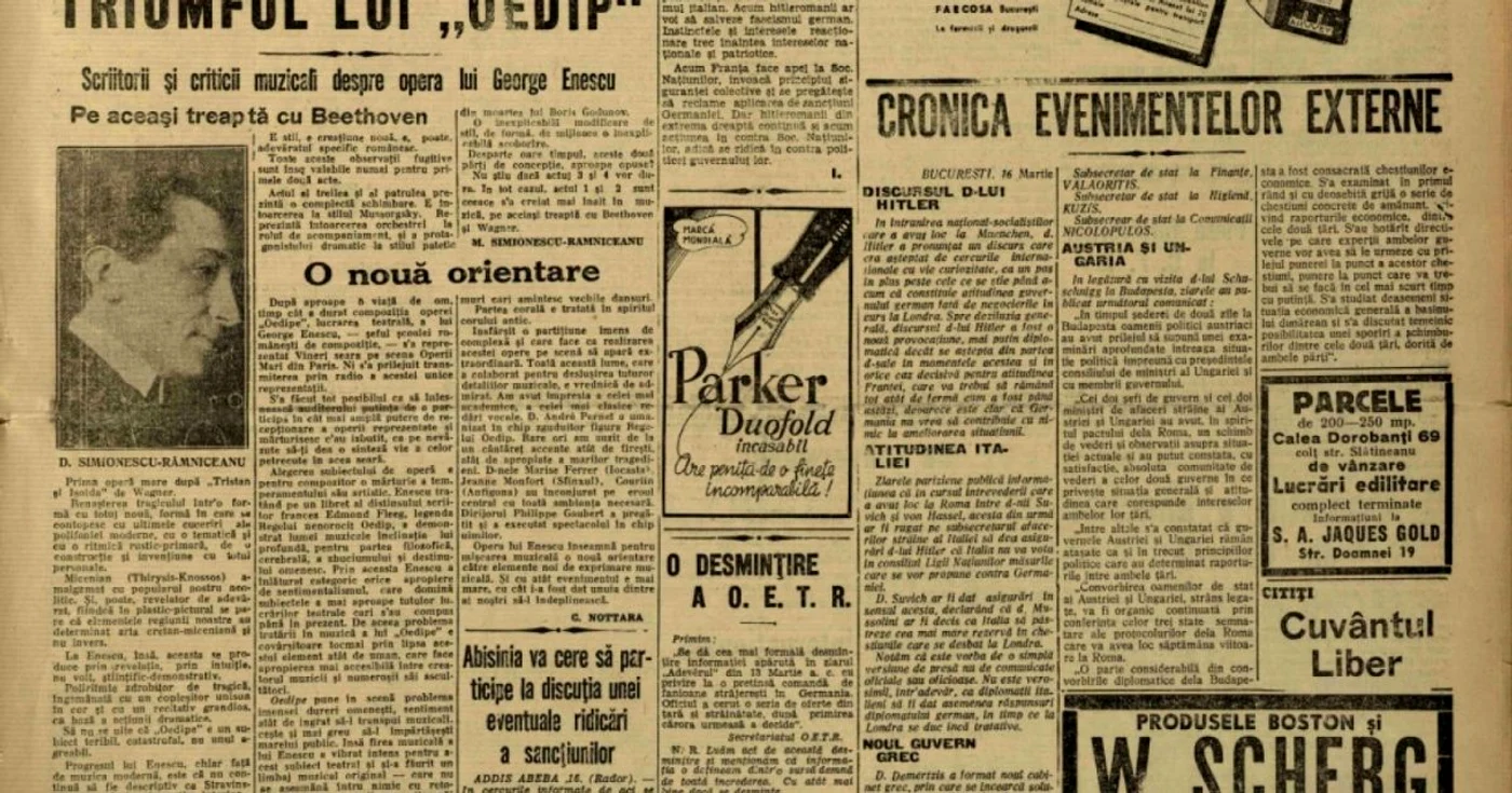 Adeverul  1936 Va place Oedipe