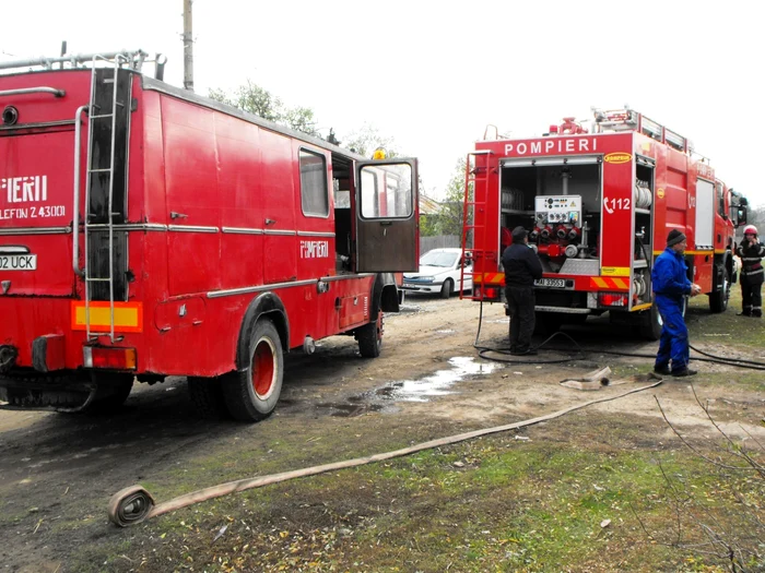 Pompierii s-au luptat cu flăcările timp de două ore FOTO: ISU Ialomiţa