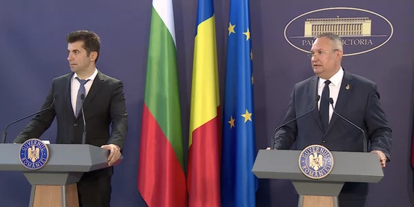 Nicolae Ciucă si Kiril Petkov FOTO Captura
