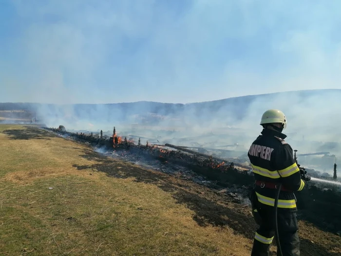 Saivanul a ars în totalitate. Foto: ISU Alba