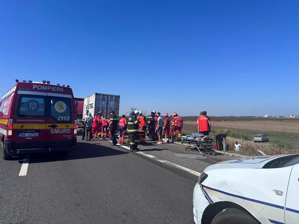 Accident grav în Constanța FOTO: ISU