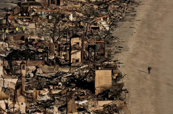 Urmări ale incendiului în Los Angeles. Sursă foto: Profimedia Images