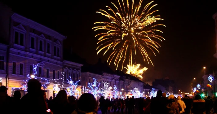 Revelion la Cluj-Napoca cu focuri de artificii spectaculoase. FOTO: Primaria Cluj-Napoca