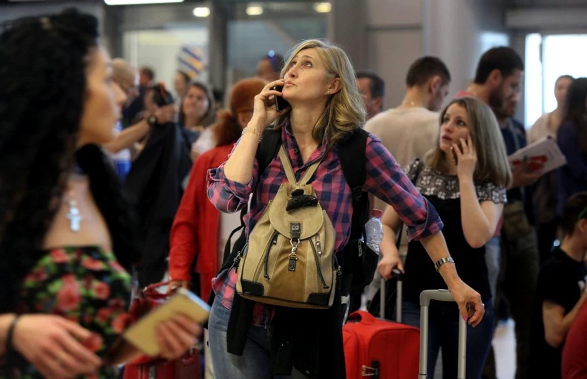 Protest Romatsa întârzieri pe Aeroportul Otopeni FOTO Sever Gheorghe