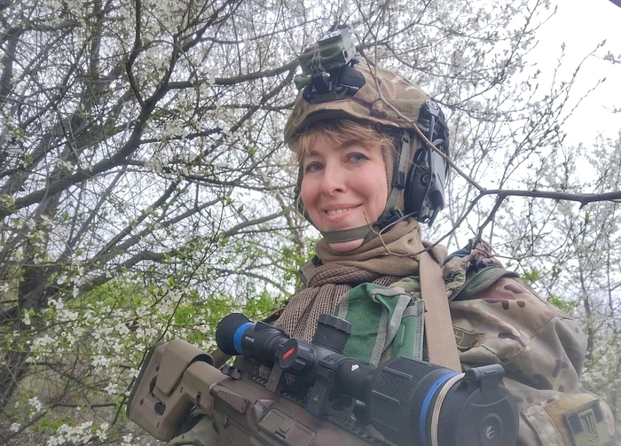 Olena Bilozerska, pe front din prima zi a războiului FOTO arhiva personală