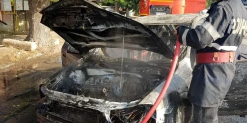 incendiu masina Galati