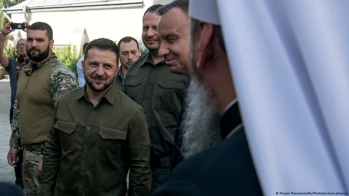 Președintele ucrainean Volodimir Zelenski și omologul său polonez Andrzej Duda