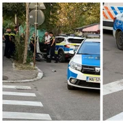 Un minor a lovit o mașină de poliție 