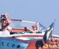 Queen Silvia, king Carl XVI Gustaf of Sweden boating Saint Tropez jpeg