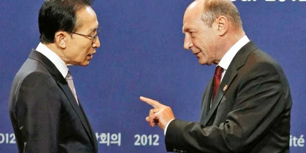 Traian Băsescu, primit de preşedintele sud-coreean, Lee Myung-bak 