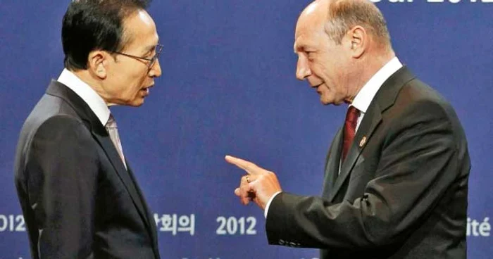 Traian Băsescu, primit de preşedintele sud-coreean, Lee Myung-bak