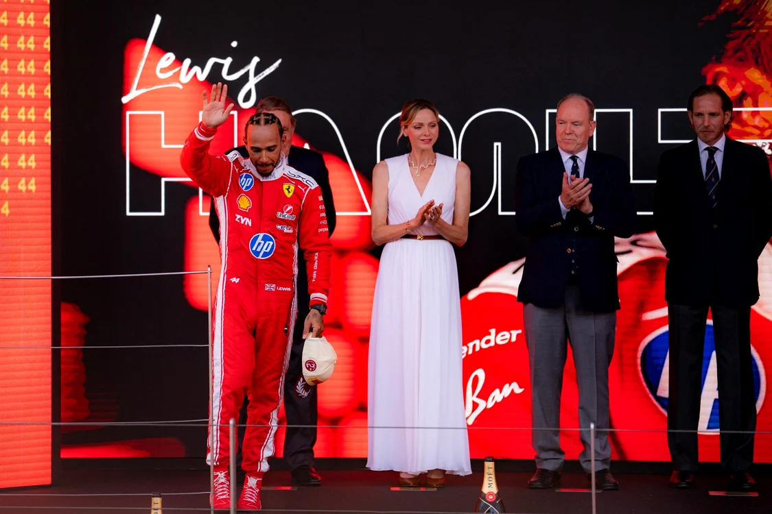 Charlene și Albert de Monaco, alături fe Lewis Hamilton, profimedia 1108836814 jpg