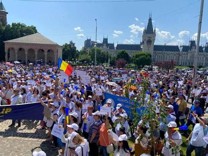 Protestul profesorilor din Iași FOTO: Adevărul