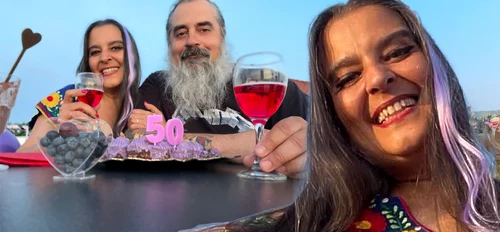 Nouria Nouri, sărbătorită de soțul ei, Radu, la împlinirea vârstei de 50 de ani