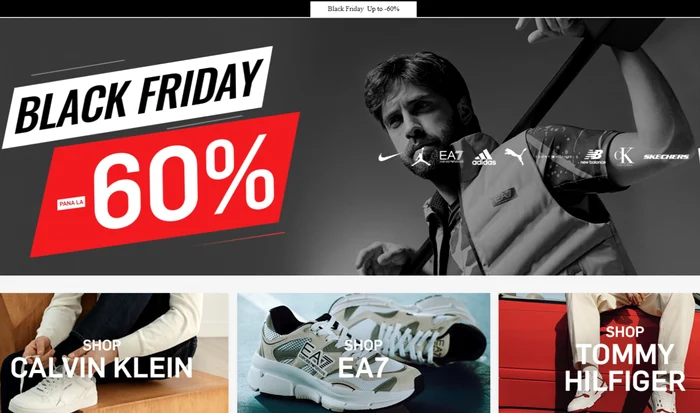 Reduceri de până la 60% de Black Friday 2025 la Various Brands Captură Various Brand