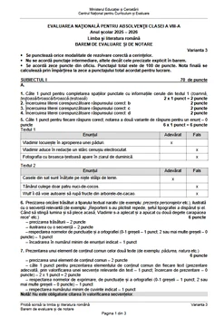 Barem Evaluarea Națională 2026, Limba română (1) png