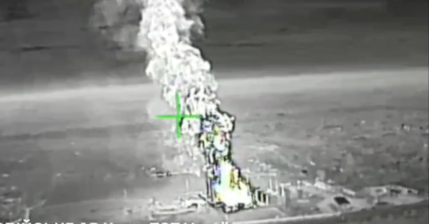 Dronele ucrainene au lovit un depozit de petrol din Crimeea FOTO: Captură video/ Telegram