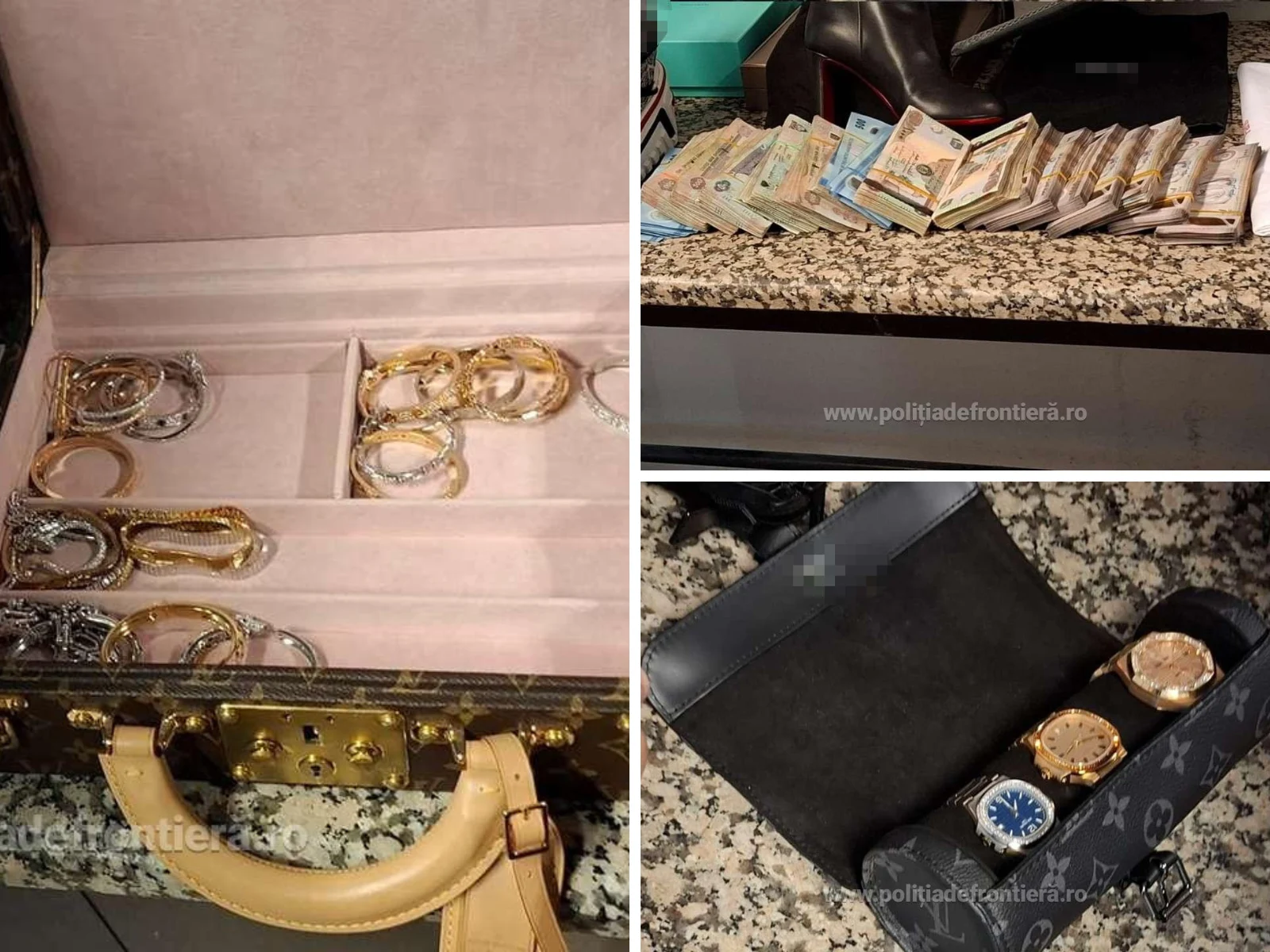 Două românce, prinse la Otopeni cu bani, bijuterii și ceasuri în valoare totală de 3 milioane euro