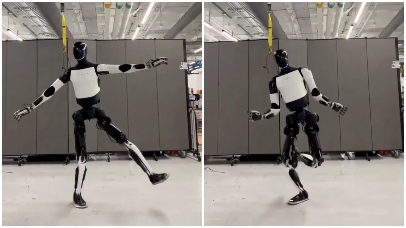 Robotul Optimus dansând. FOTO: captură video X