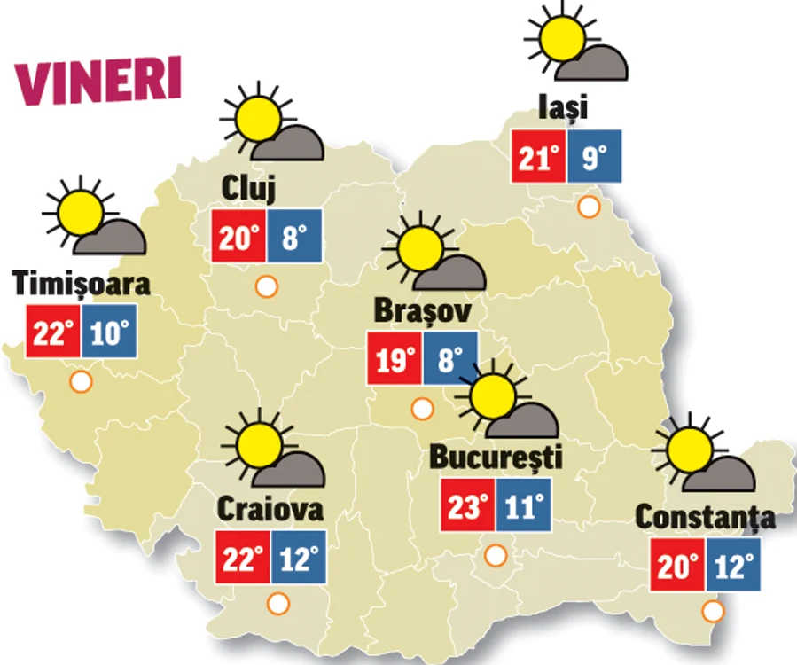 Astăzi vremea va fi destul de frumoasă, tocmai bună pentru plimbare