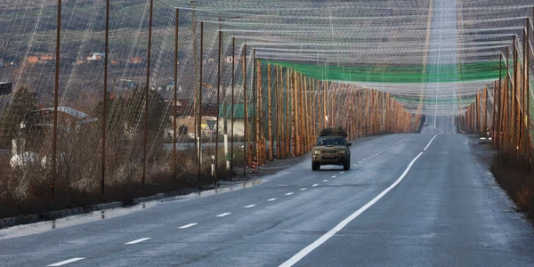 Drumuri protejate de plase antidronă la Harkov FOTO EPA EFE jpg